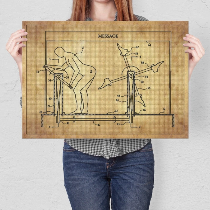 Plakat metalowy patent masażer Prezent