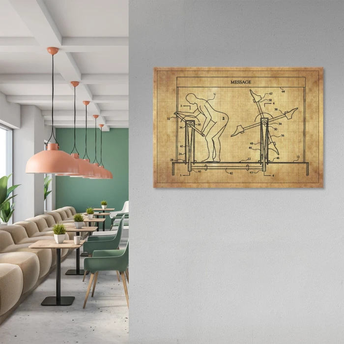 Poster metal patent masażer gift