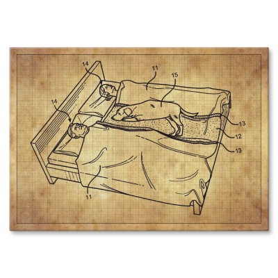 Poster metal patent legowisko gift