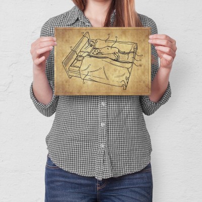 Poster metal patent legowisko gift