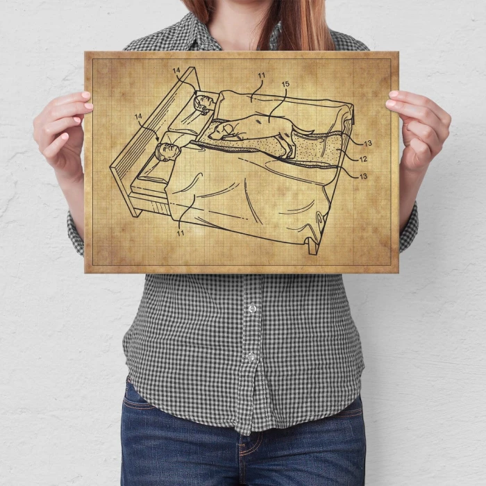 Poster metal patent legowisko gift