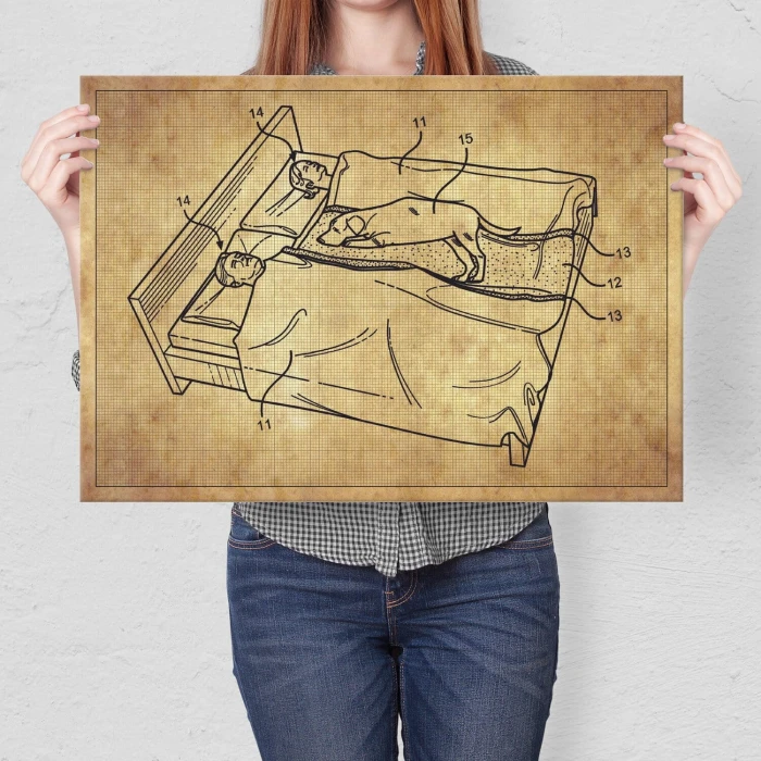Poster metal patent legowisko gift