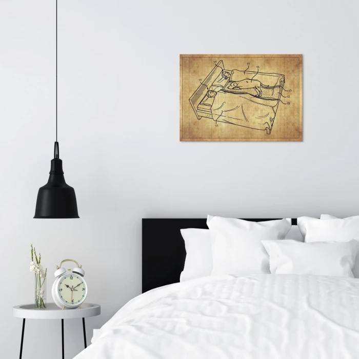Poster metal patent legowisko gift