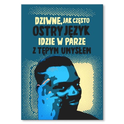 Plakat metalowy ostry język Prezent