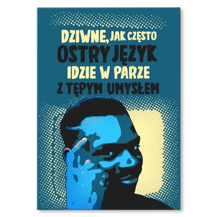 Plakat metalowy ostry język Prezent