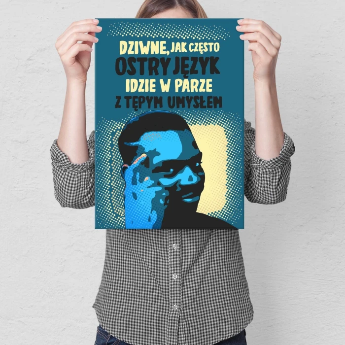 Poster metal ostry język gift