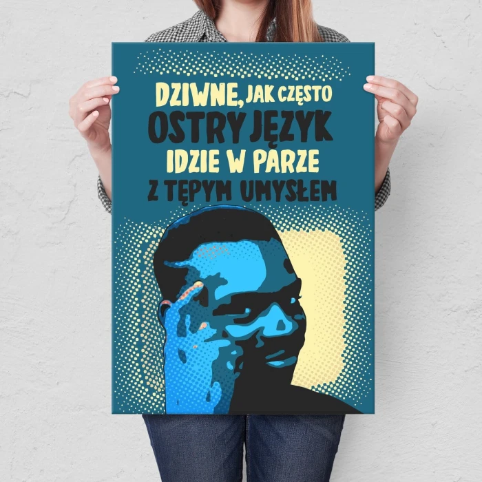 Poster metal ostry język gift