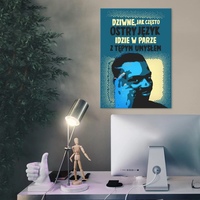 Poster metal ostry język gift