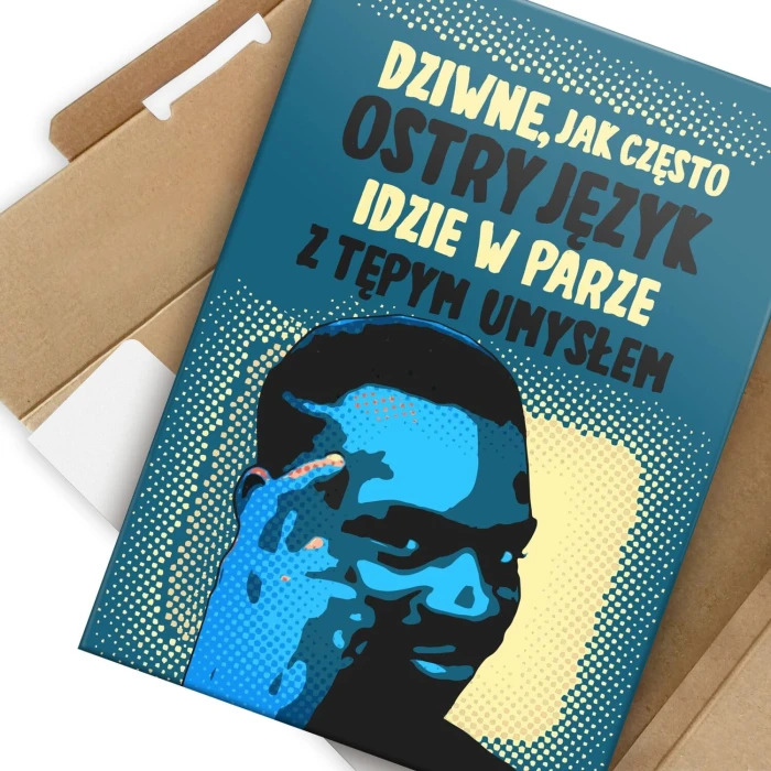 Poster metal ostry język gift