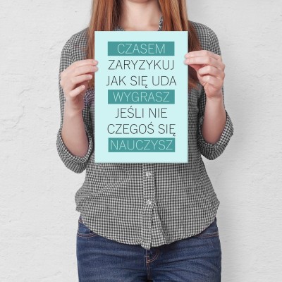 Plakat metalowy czasem zaryzykuj Prezent