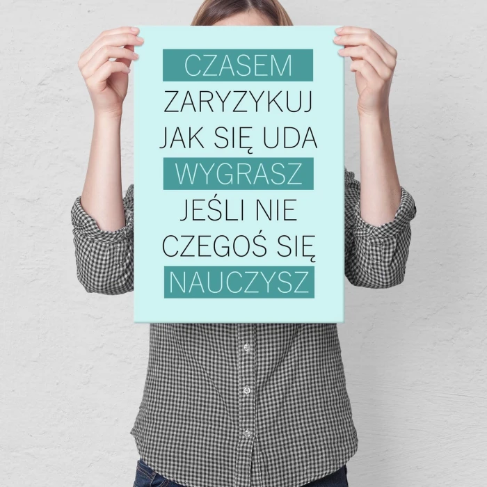 Poster metal czasem zaryzykuj gift