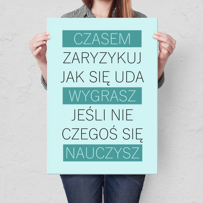 Poster metal czasem zaryzykuj gift