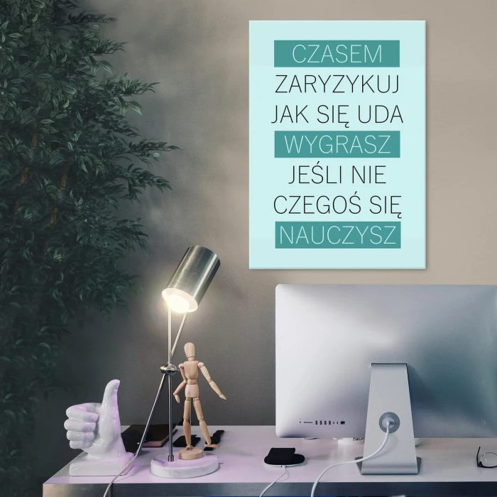 Poster metal czasem zaryzykuj gift