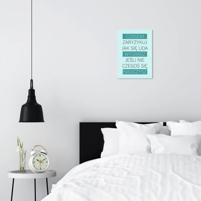 Plakat metalowy czasem zaryzykuj Prezent