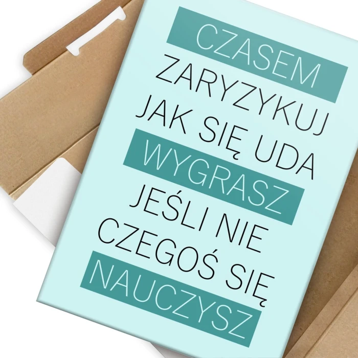 Poster metal czasem zaryzykuj gift
