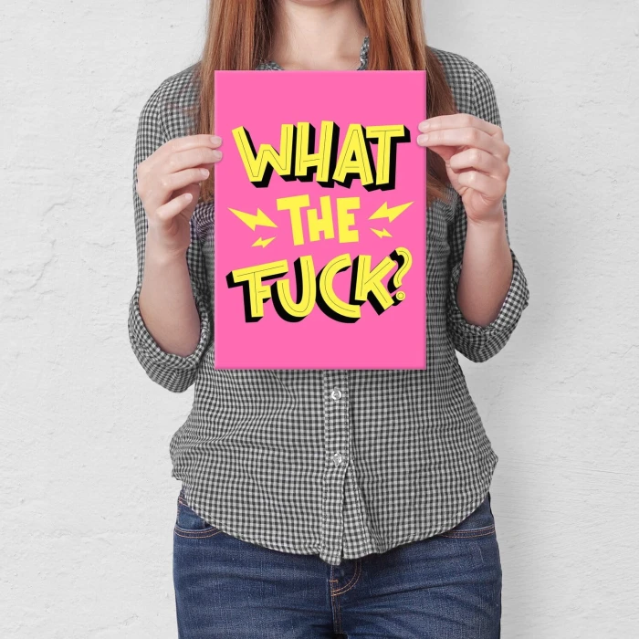 Poster metal what the fuck gift