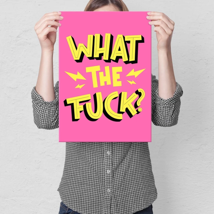 Poster metal what the fuck gift