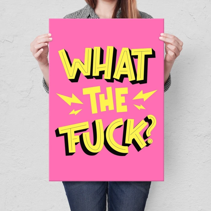 Poster metal what the fuck gift