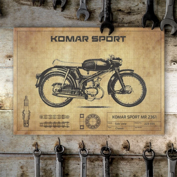 Plakat metalowy Komar Sport Prezent