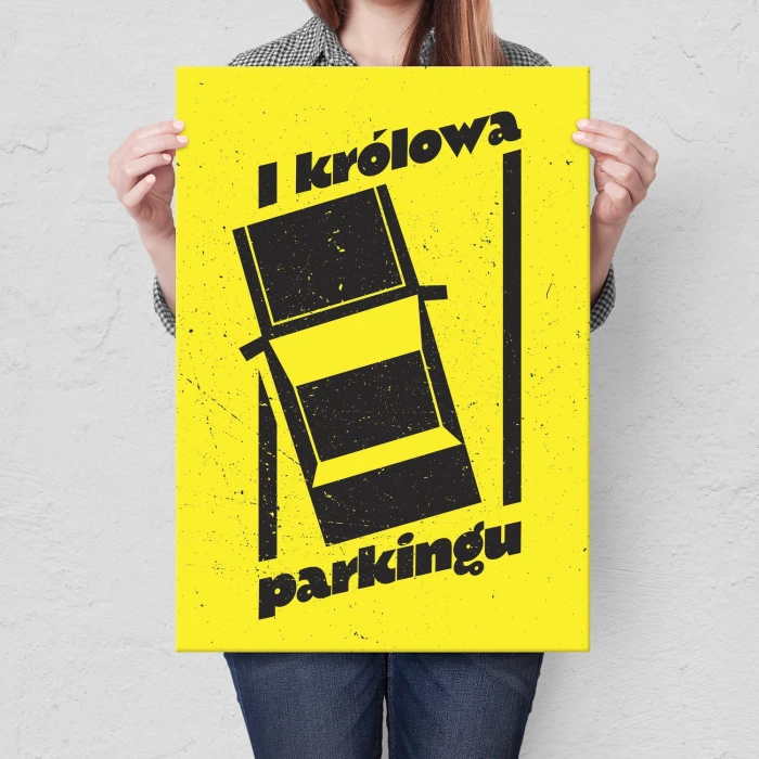 Plakat metalowy Królowa parkingu Prezent