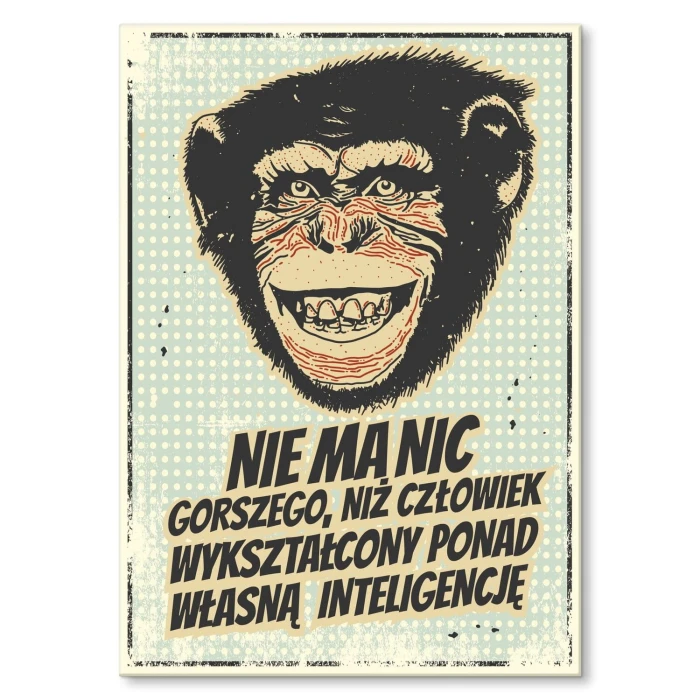 Plakat metalowy nic gorszego Prezent