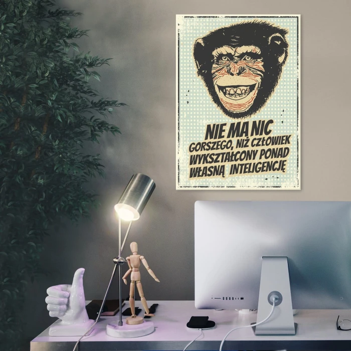 Plakat metalowy nic gorszego Prezent