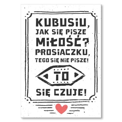 Plakat metalowy miłość Prezent