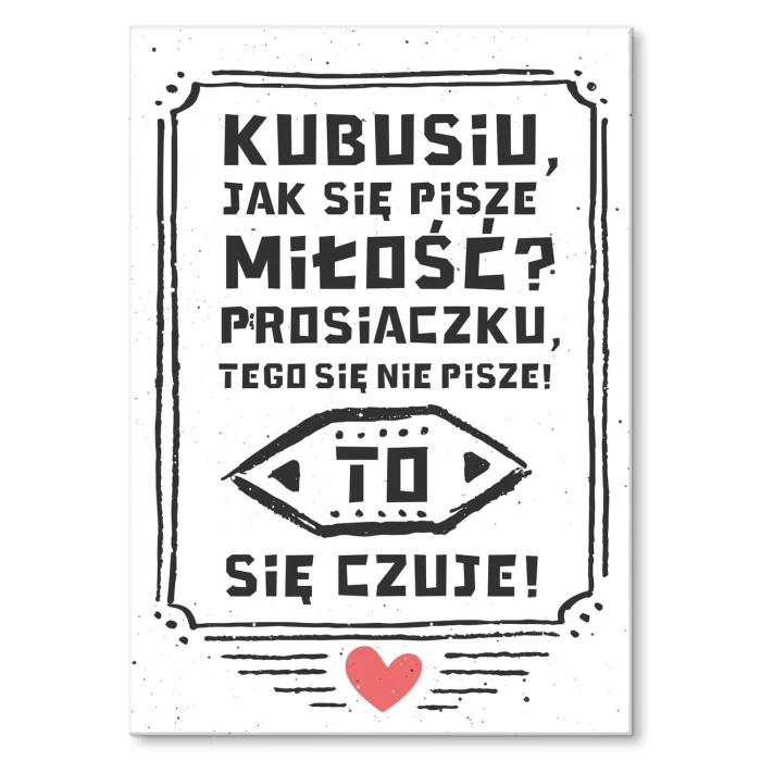 Poster metal miłość gift