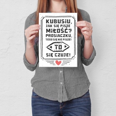 Plakat metalowy miłość Prezent