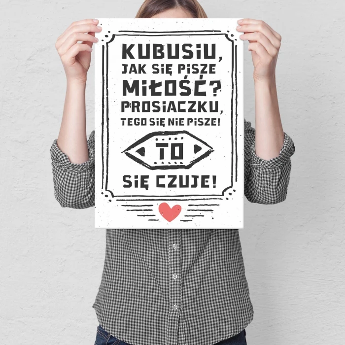 Poster metal miłość gift