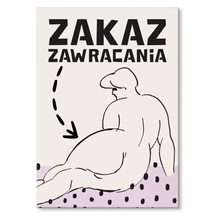 Poster metal zakaz zawracania dupy gift