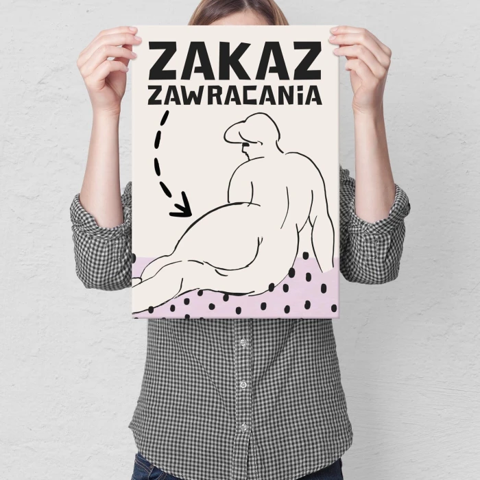 Poster metal zakaz zawracania dupy gift