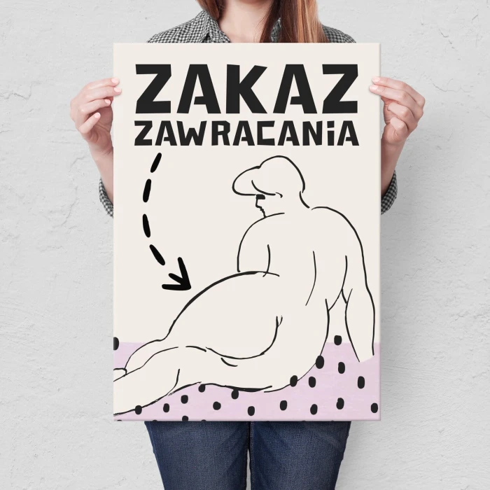 Poster metal zakaz zawracania dupy gift