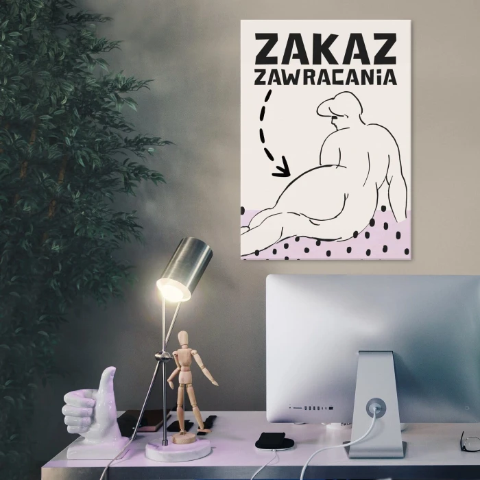 Poster metal zakaz zawracania dupy gift