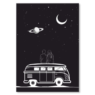 Poster metal zakochana para kamper gift