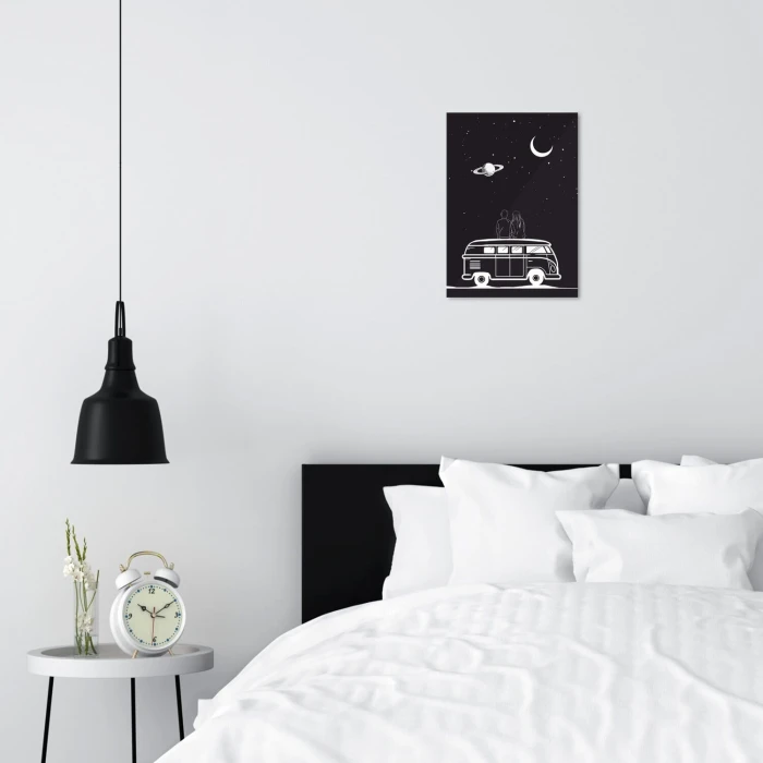 Poster metal zakochana para kamper gift