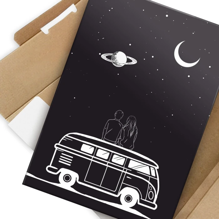 Poster metal zakochana para kamper gift
