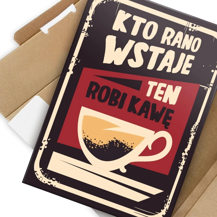 Poster metal Kto rano kawa gift