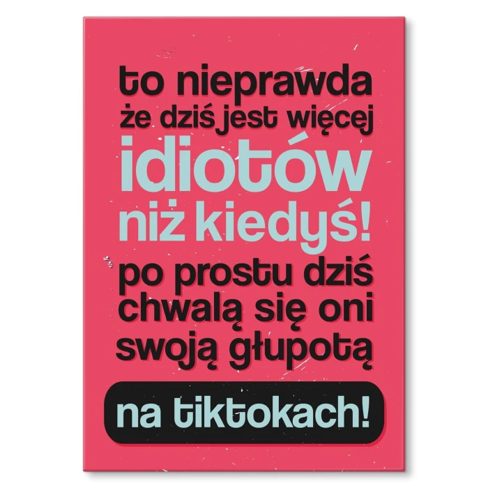 Plakat metalowy to nieprawda Prezent
