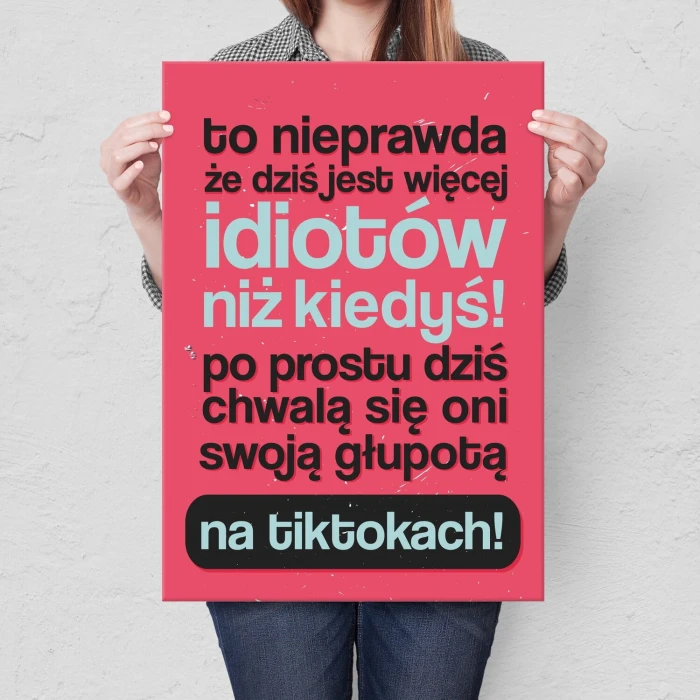 Plakat metalowy to nieprawda Prezent
