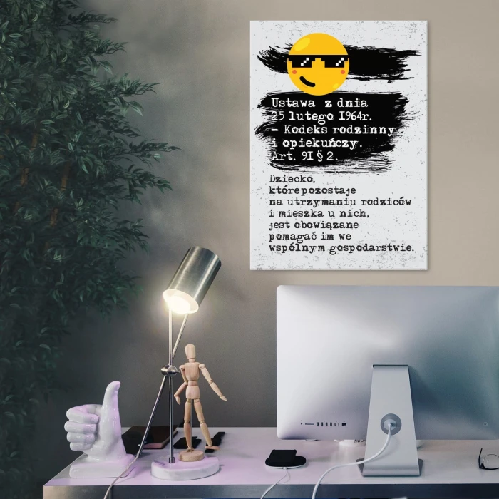 Plakat metalowy Kodeks rodzinny Prezent