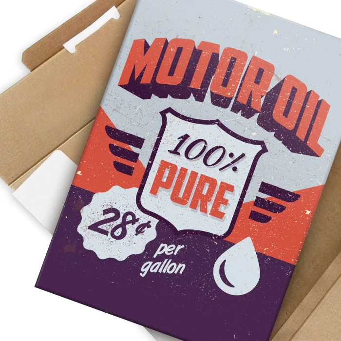 Plakat metalowy Motor oil Prezent