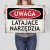 Plakat metalowy uwaga. latające narzędzia Prezent