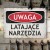 Plakat metalowy uwaga. latające narzędzia Prezent