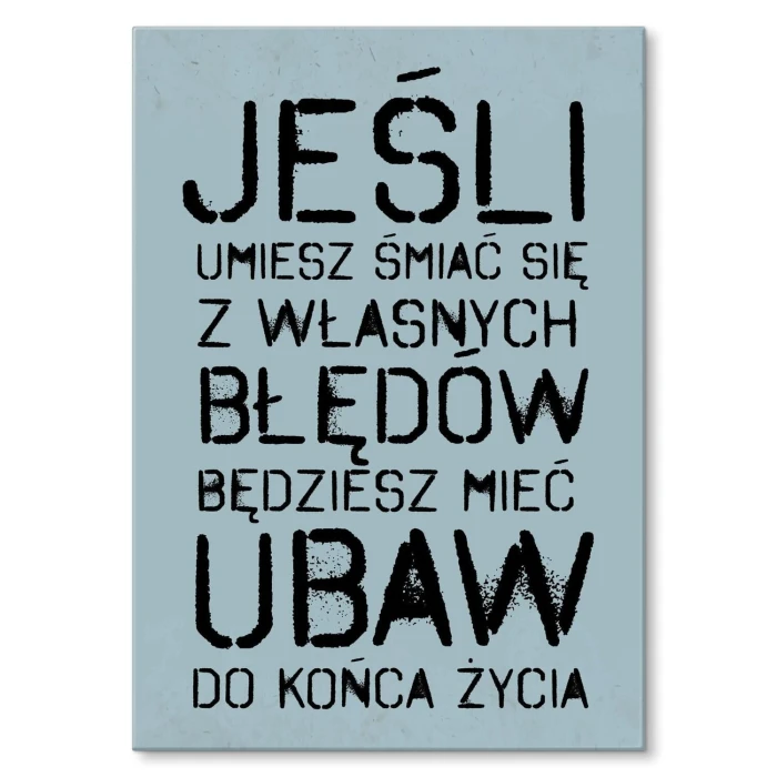 Poster metal jeśli umiesz śmiać się gift