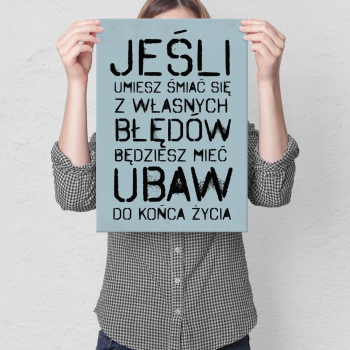 Plakat metalowy jeśli umiesz śmiać się Prezent