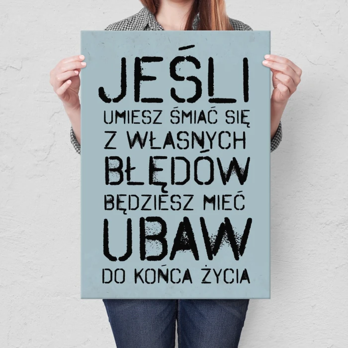 Plakat metalowy jeśli umiesz śmiać się Prezent