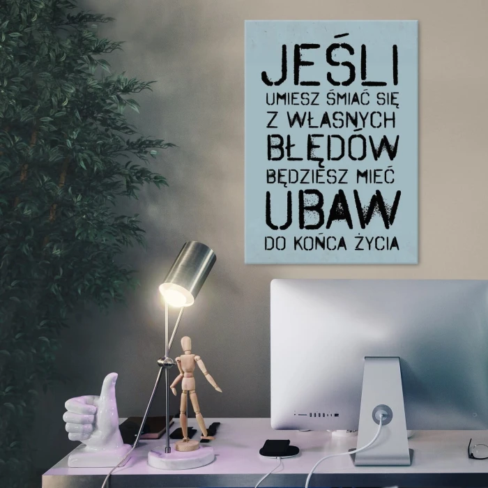 Plakat metalowy jeśli umiesz śmiać się Prezent