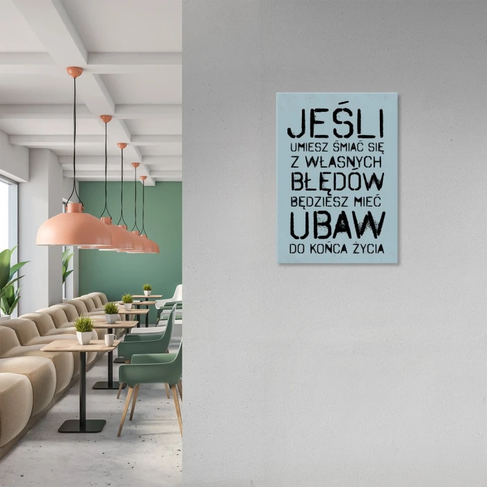 Plakat metalowy jeśli umiesz śmiać się Prezent