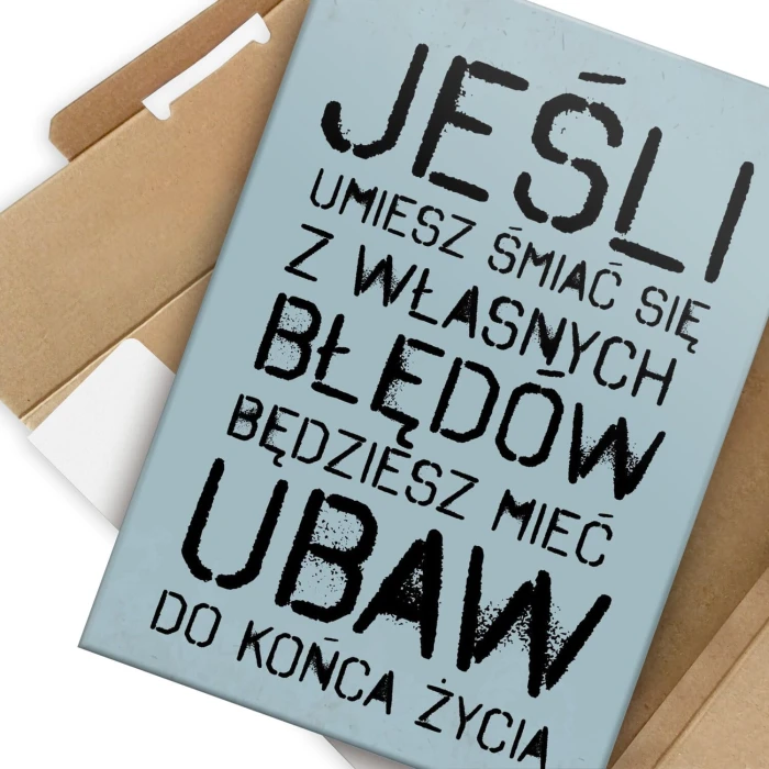 Plakat metalowy jeśli umiesz śmiać się Prezent